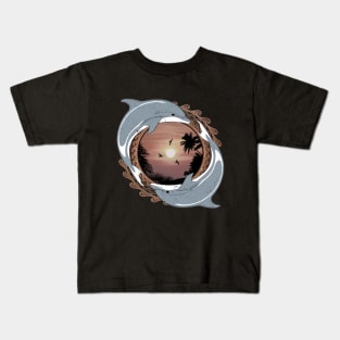 Dolphin Twins Kids T-Shirt